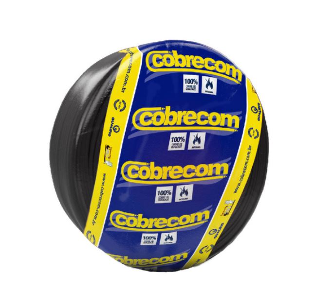 Cabo Flexivel 1,5mm Preto Com 100 Metros - Cobrecom