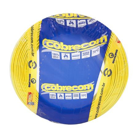 Cabo Flexivel 2,5mm Amarelo Com 10 Metros - Cobrecom