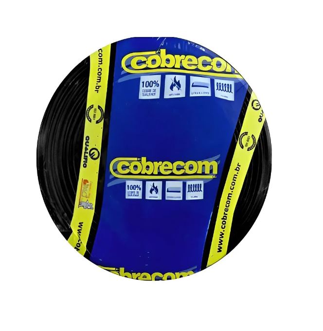 Cabo Flexivel 2,5mm Preto Com 100 Metros - Cobrecom