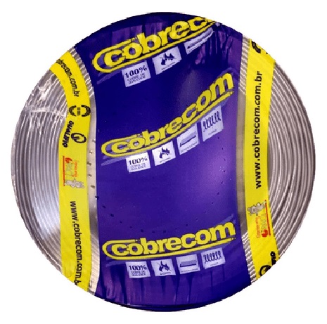 Cabo Flexivel 4,0mm Cinza Com 100 Metros - Cobrecom