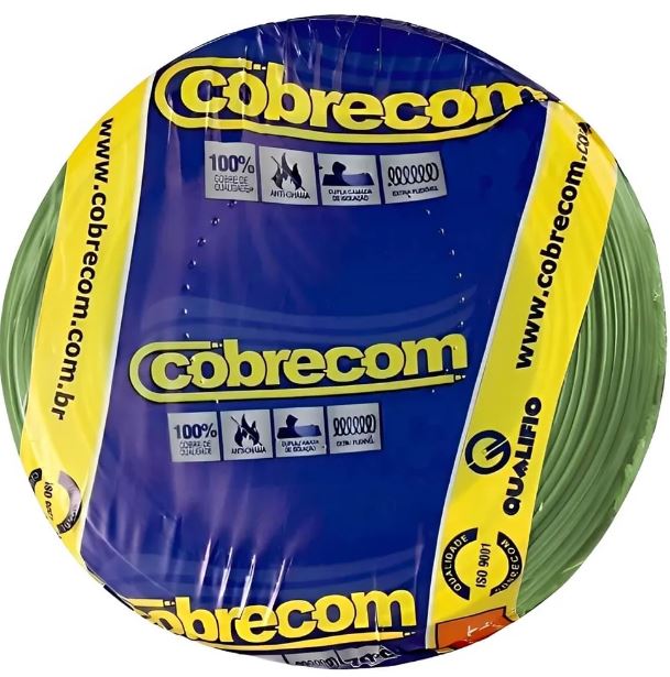 Cabo Flexivel 4,0mm Verde Com 100 Metros - Cobrecom