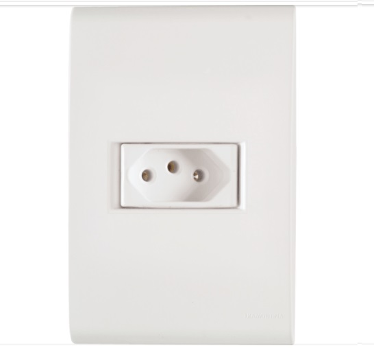 Tomada 2P+T Liz 20a 250v Branco - Tramontina