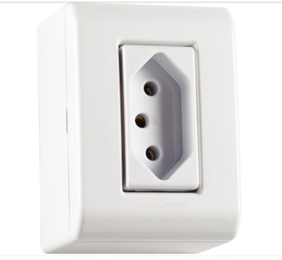 Tomada 2p+t 10a Sobrepor Lizflex