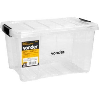 Caixa bau Plastico Transp cbv 015 Vonder