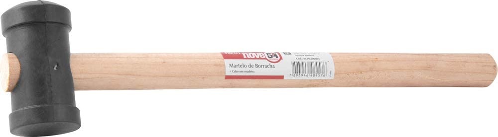 Martelo Borracha 40mm Preto Nove54