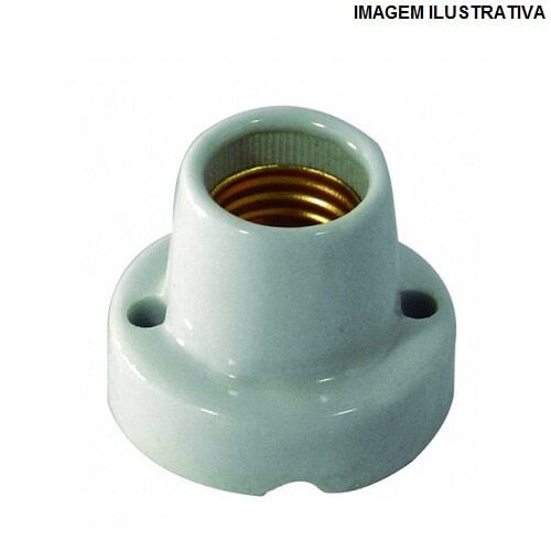 Bocal Porcelana Fixo p/ Teto e27 Foxlux