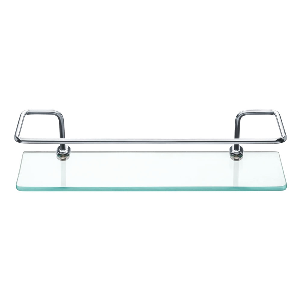 Prateleira Vidro C/haste 30x10cm Atlas