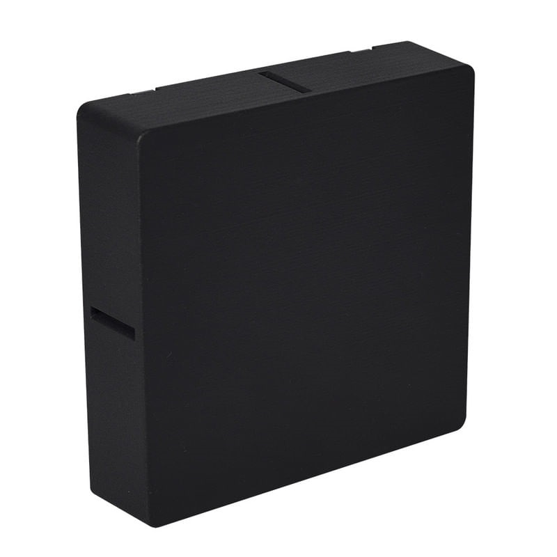 Arandela Colonial Quad Liso Preto Blumen