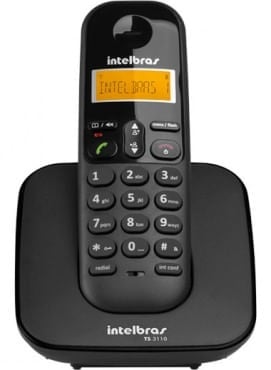 Telefone S/fio Digit Ts3110 pt Intelbras