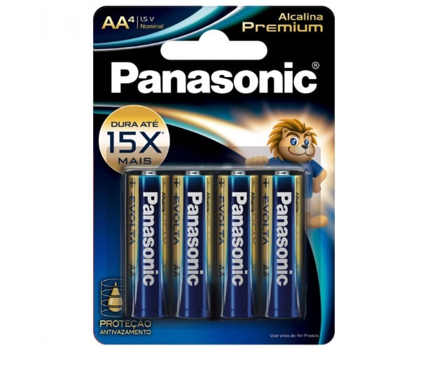 Pilha Alcalina Premium aa C/04 Panasonic