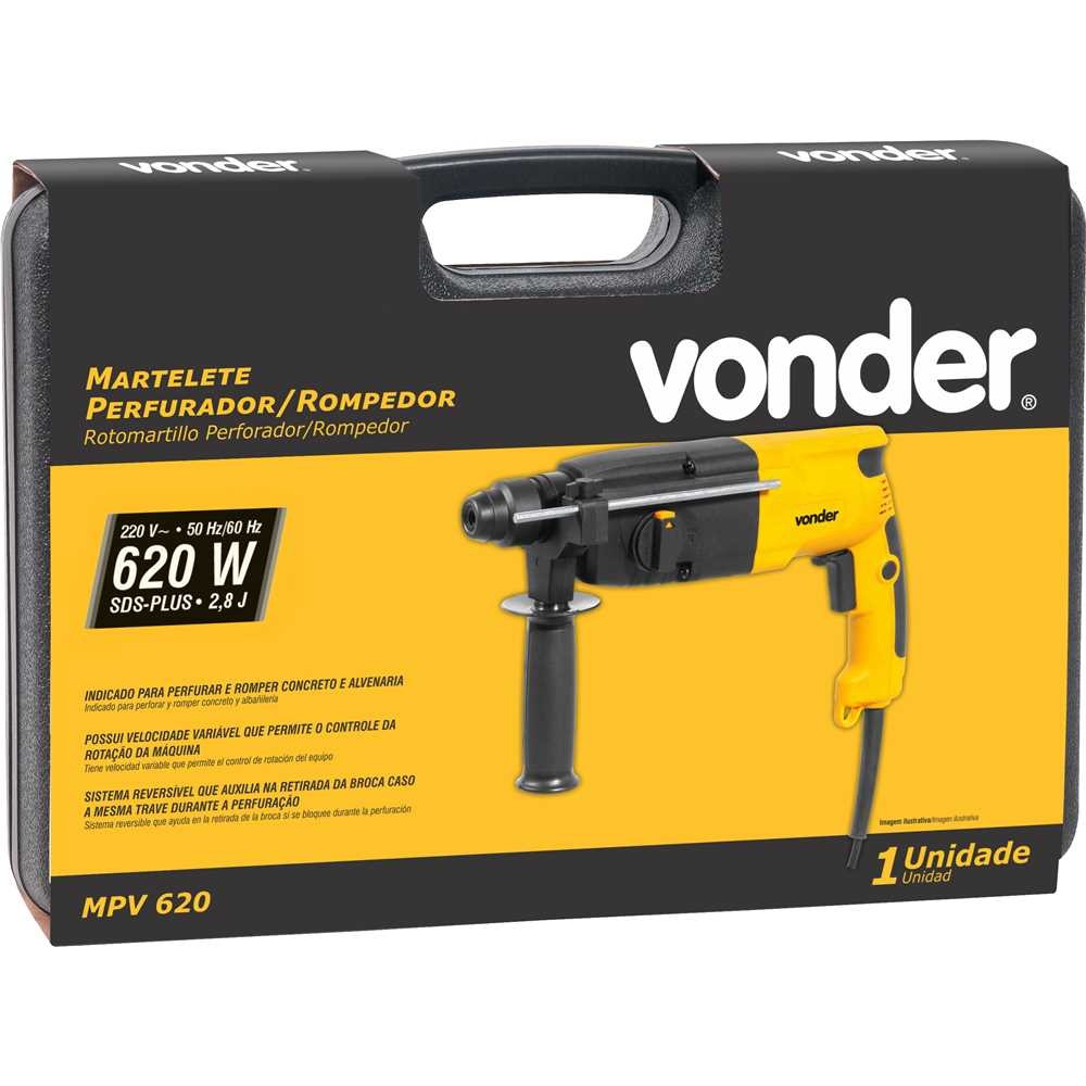 Martelete Perfurador/Rompedor MPV620 Com Maleta Vonder
