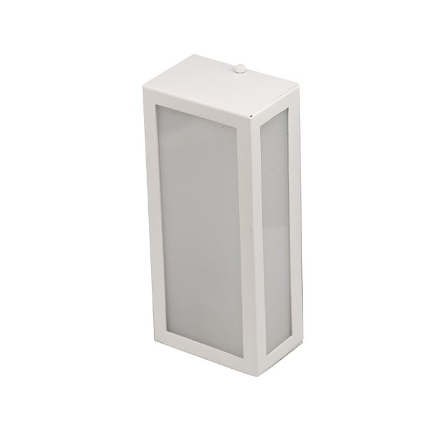 Arandela Retangular Stuttgart 23cm Branco Fosco