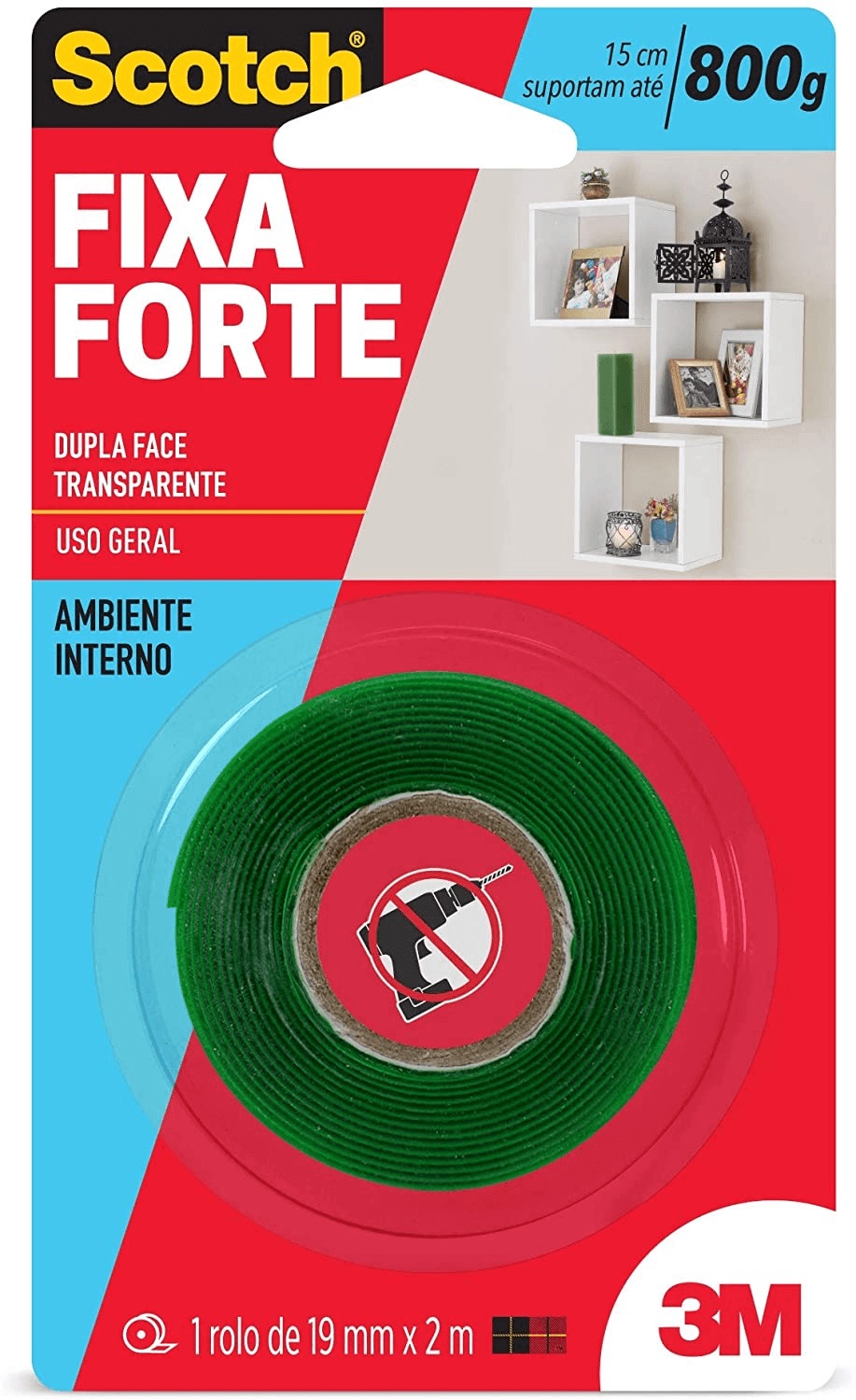 Fita Dupla Face Scotch Transp 19mmx2m 3m