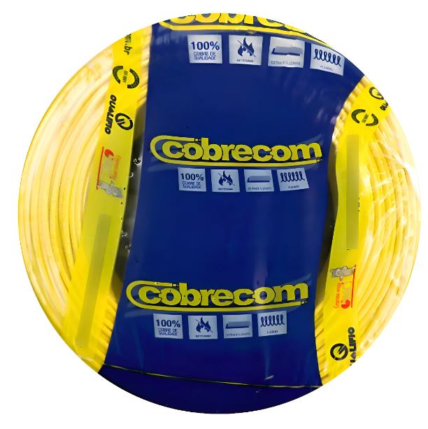 Cabo Flexivel 6,0mm Amarelo Com 100 Metros - Cobrecom