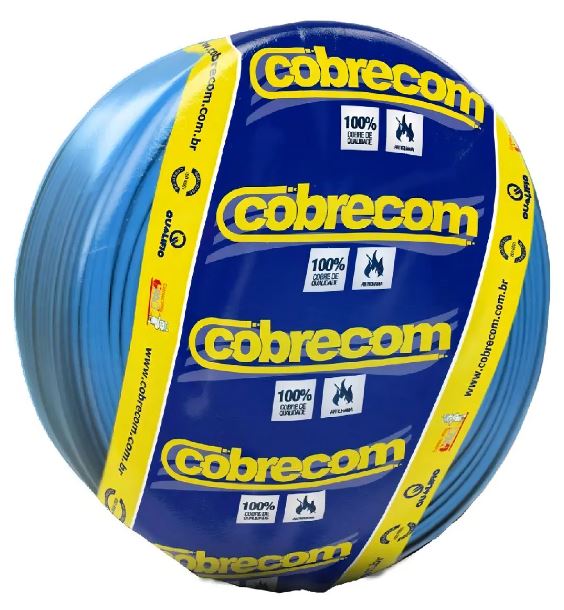 Cabo Flexivel 6,0mm Azul Com 100 Metro - Cobrecom