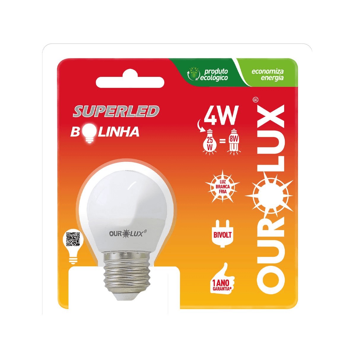 Lampada Superled 30 Colors 4w 6500k Ouro