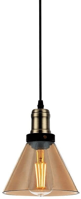 Pendente Vint Ambar Cone 185mm Blumenau