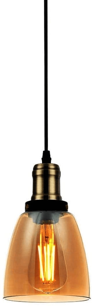 Pendente Vint Ambar Dome 140mm Blumenau