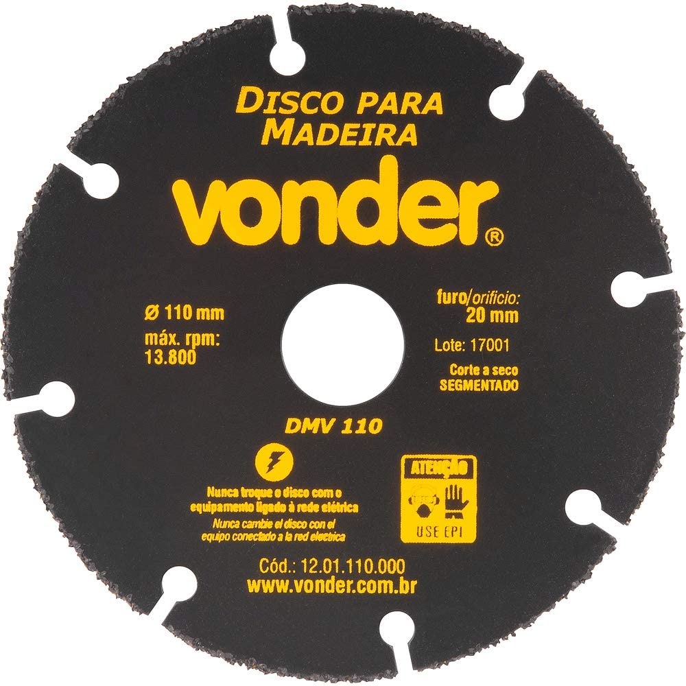 Disco Corte P/madeira 110mm Dmv110 Vonde