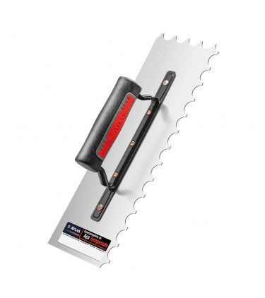 Desempenadeira aco Dent 6mm 12x35cm
