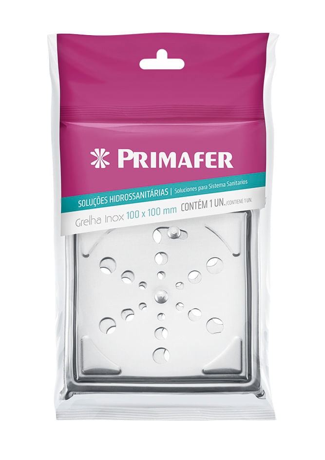 Grelha C/cx Inox 430 10x10cm qd Primafer