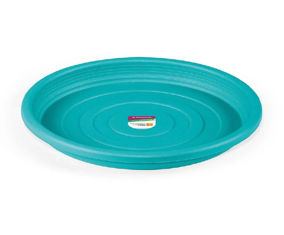 Prato P/vaso Jardim Plast 13cm Turq Prim