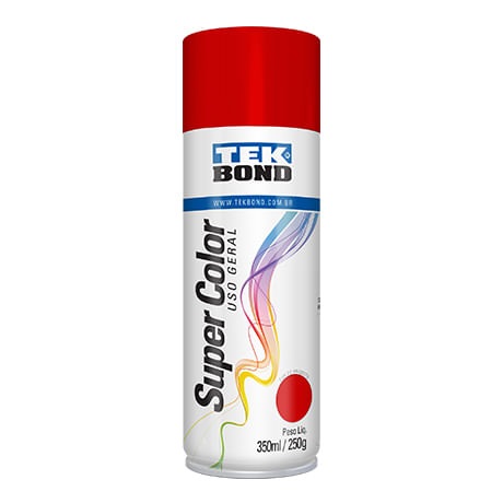 Tinta Spray uso Geral Vermelho 350ml tek