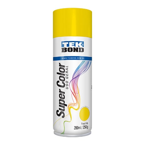 Tinta Spray uso Geral Amarelo 350ml tek