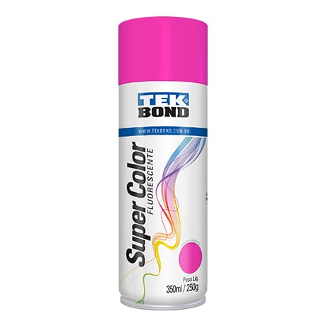 Tinta Spray Luminosa Rosa 350ml Tekbond