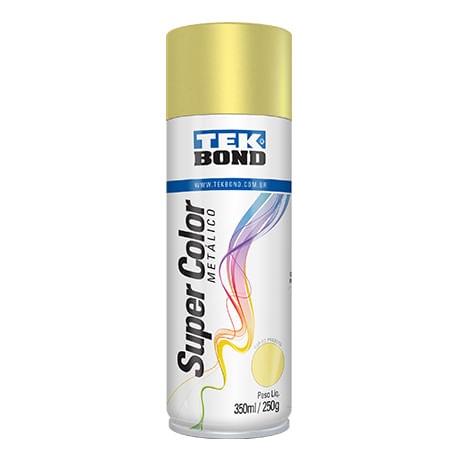 Tinta Spray Metalico Dourado 350ml Tekbo