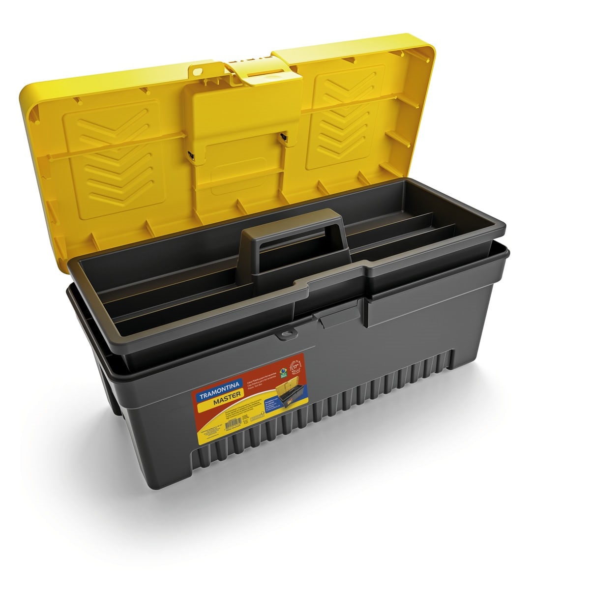 Caixa Plástica para Ferramentas 17” com Bandeja Tramontina Master
