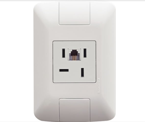 Tomada P/telefone 4p+rj11 br Aria Tramon