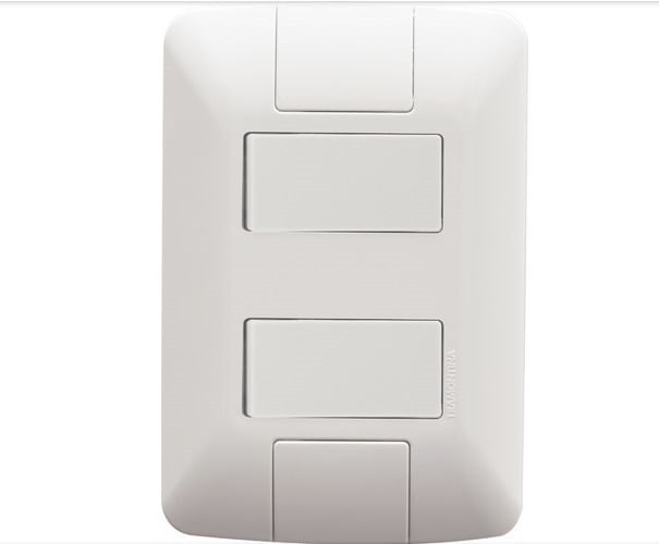 Interruptor Duplo Simples 6a br Aria