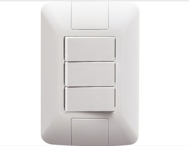 Interruptor Triplo Simples 6a br Aria