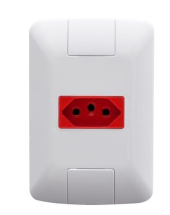 Tomada 2p+t 20a Modulo Vermelho Aria