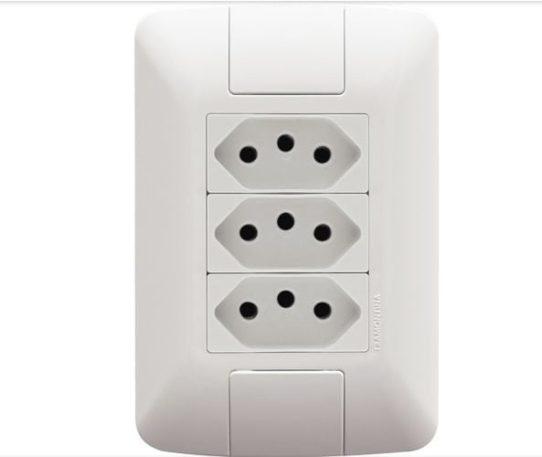 Tomada Tripla 2p+t 20a br Aria