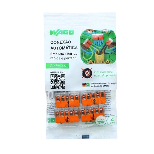 Conector de Emenda 5p Cart C/04un Wago