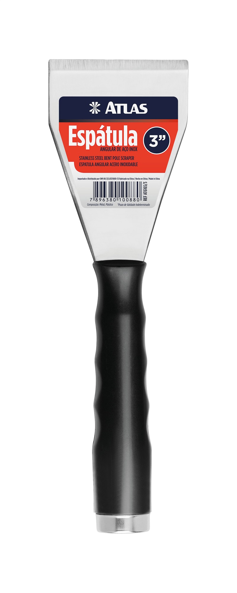 Espatula de aco Inox 3'' At6165/3 Atlas