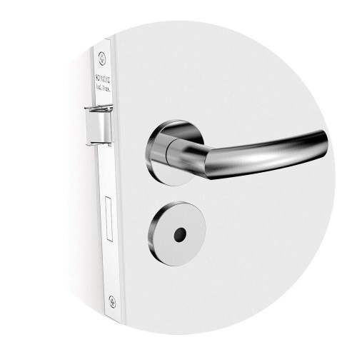 Fechadura Jurere Reta Para Banheiro 40x53 Inox ROS22 Soprano