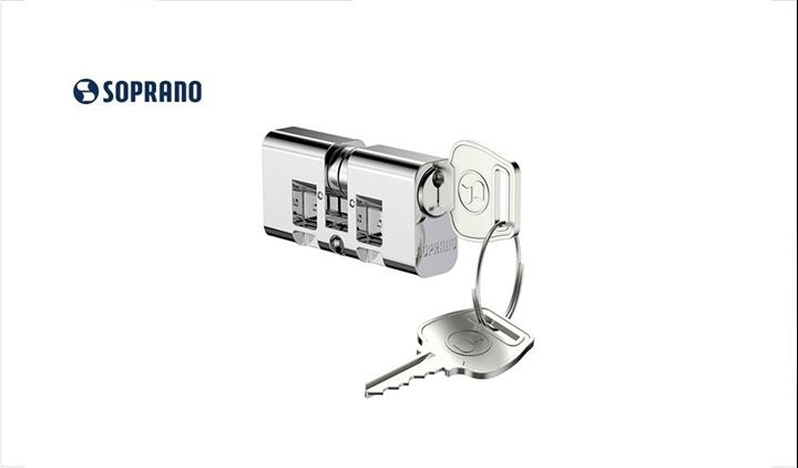Cilindro 53mm 2 Chaves C/paraf cr Sopran