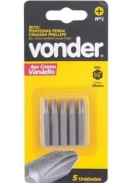 Bits Phillips 1/4 38mm (5pc) n01 Vonder