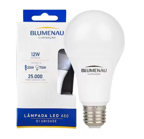 Lampada Bulbo Led A60 12w 6500k e27 - Blumenau