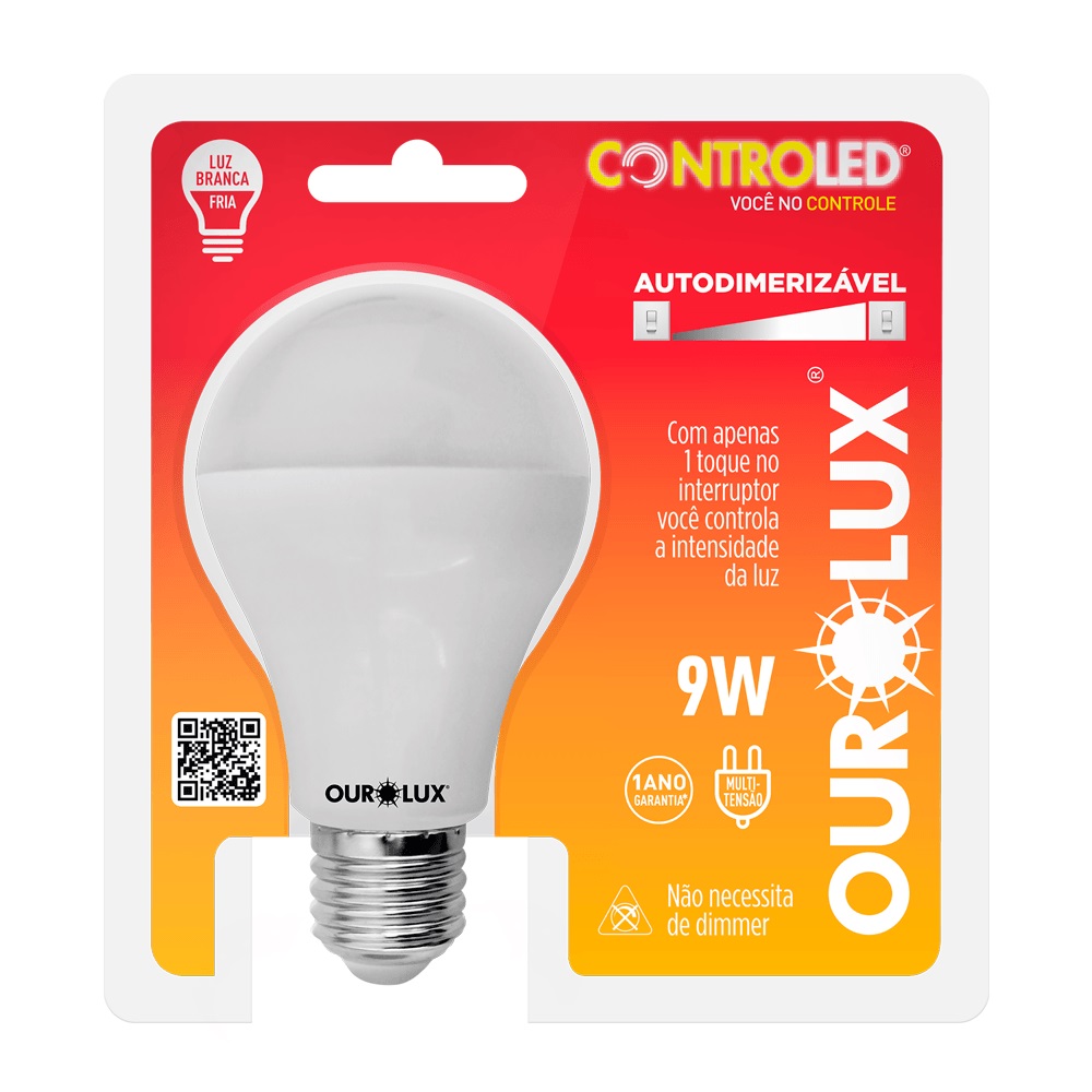 Lampada Controled Auto-dimer 9w 6500k ou