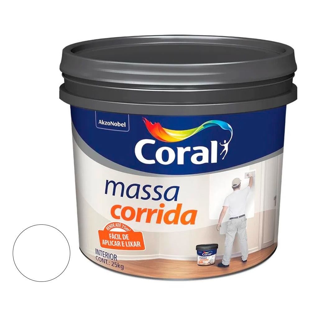 Massa Corrida Branca 25kg Coral