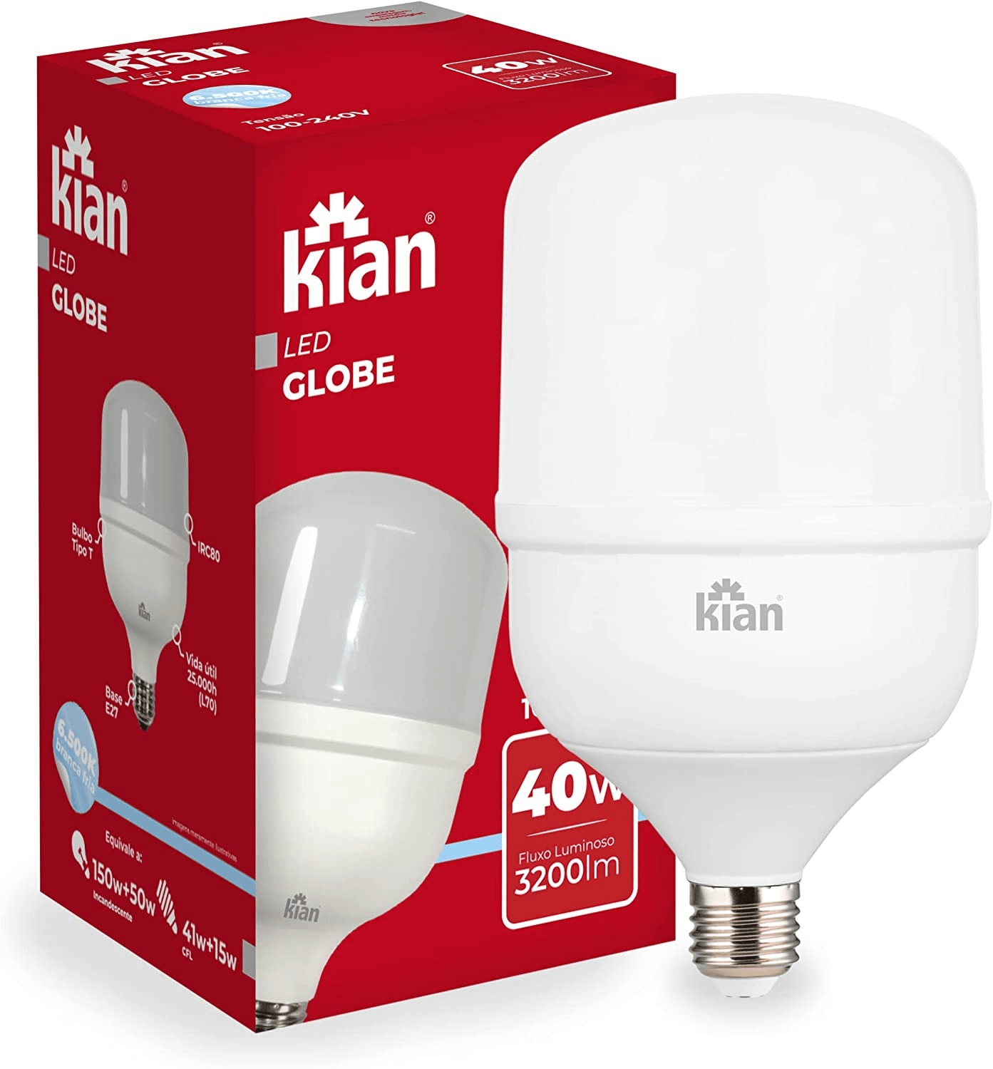Lampada led Alta pot 40w e27 6500k Kian