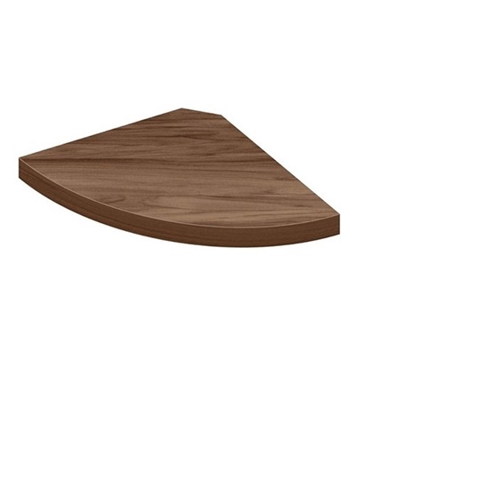 Prateleira Canto 28,5x28,5x1,5cm Castanh