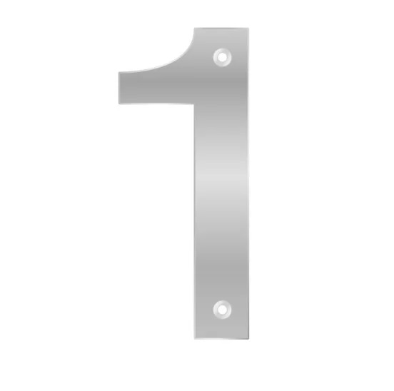 Numero Residencial 1 145mm Prata Bemfixa