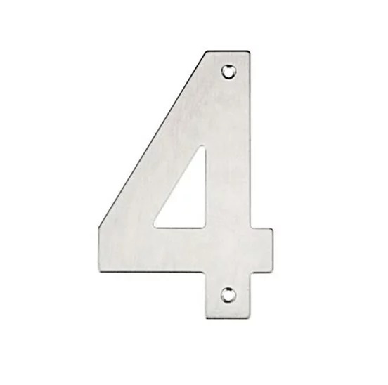Numero Residencial 4 145mm Prata Bemfixa