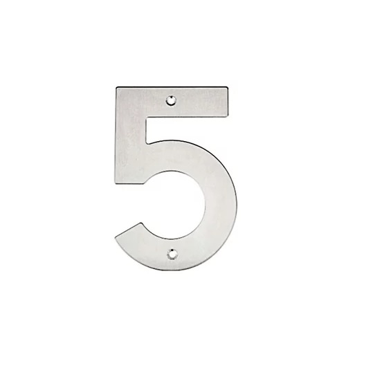 Numero Residencial 5 145mm Prata Bemfixa