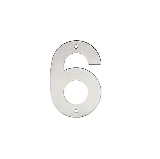 Numero Residencial 6 145mm Prata Bemfixa